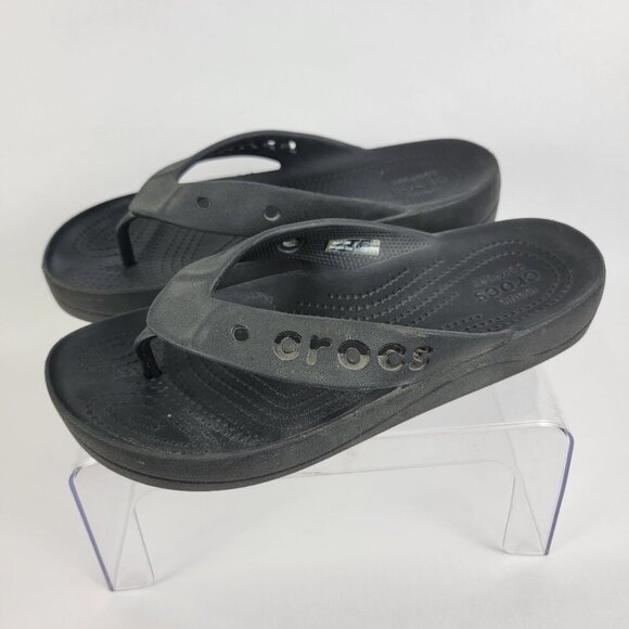 Crocs Via Collection Sandals Women's 8 Flip Flop Waterproof Thong Comfort Slide - Picture 3 of 6